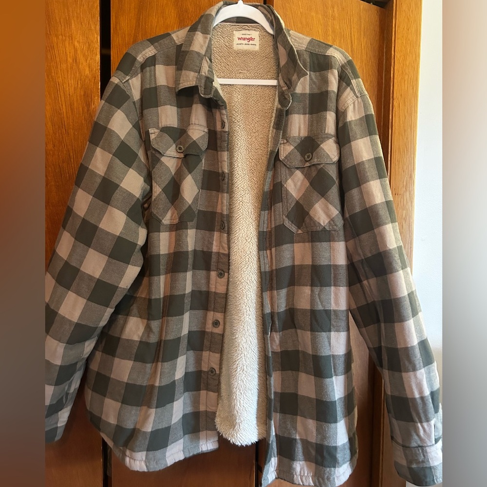 Wrangler Beige and Brown Sherpa Jacket